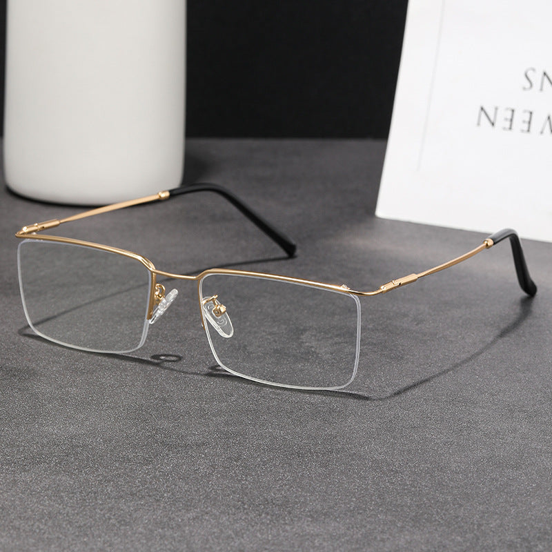 FASHIONABLE BUSINESS SQUARE FRAME ULTRA-LIGHT ANTI-BLUE LIGHT READING GLASSES