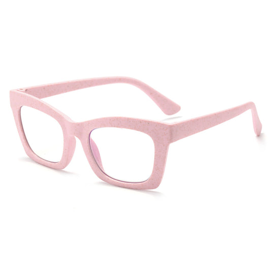 STILVOLLE LESEBRILLE MIT QUADRATISCHEM RAHMEN IN CANDY-FARBE MIT BLAULICHTSCHUTZ