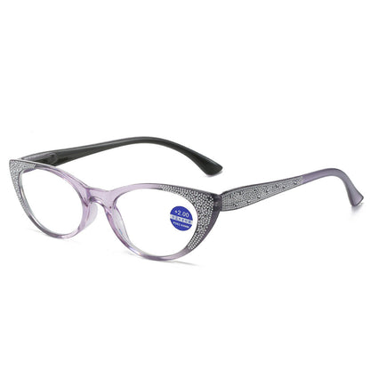 CAT EYE DIAMOND ANTI-BLUE LIGHT READING GLASSES