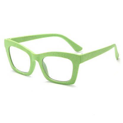 STYLISH SQUARE FRAME CANDY COLOR ANTI-BLUE LIGHT READING GLASSES