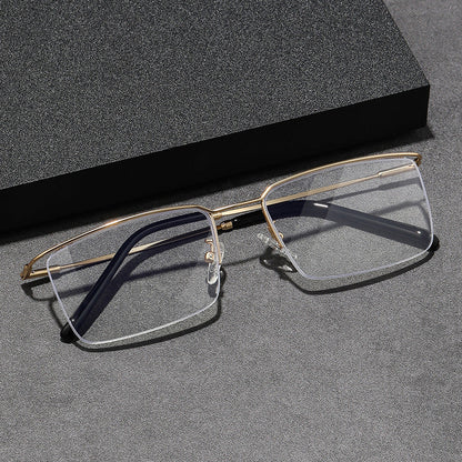 FASHIONABLE BUSINESS SQUARE FRAME ULTRA-LIGHT ANTI-BLUE LIGHT READING GLASSES