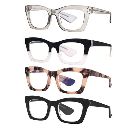 SQUARE FRAME CAT-EYE CLASSIC ANTI-BLUE LIGHT READING GLASSES