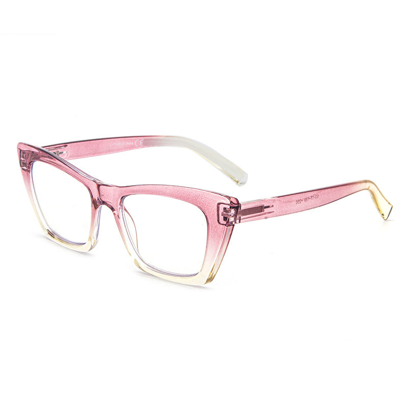 STYLISH LARGE-FRAME CAT-EYE ANTI-BLUE LIGHT READING GLASSES