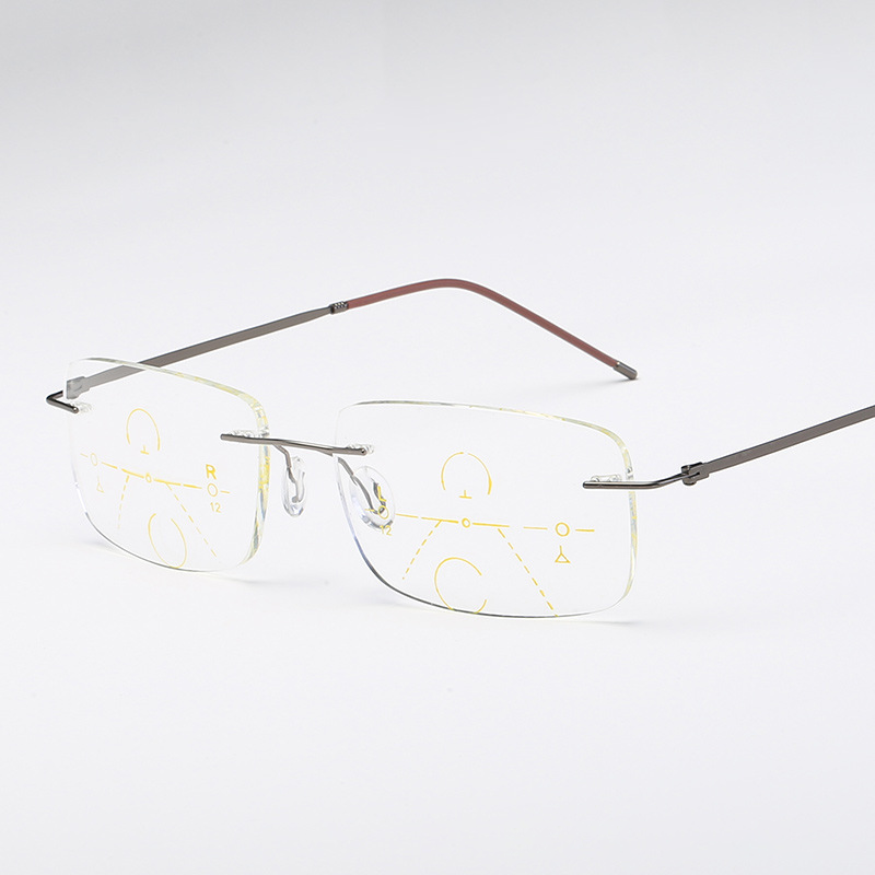 FRAMELESS ULTRA-LIGHT SQUARE ANTI-BLUE LIGHT READING GLASSES