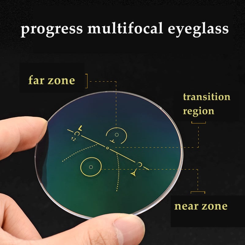 GAFAS ÓPTICAS DE AUMENTO FOTOCROMICAS MULTIFOCO DE LEJOS Y DE CERCA PARA EXTERIORES