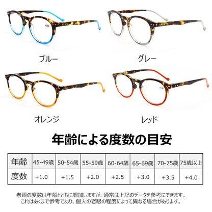 おしゃれなブルーライトカット老眼鏡 、快適な装着感で眼精疲労を和らげ 、エンターテイメントタイムに最適。