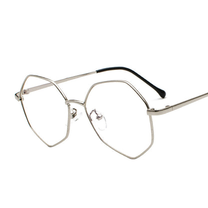 Polygonale Brille aus Golddraht 