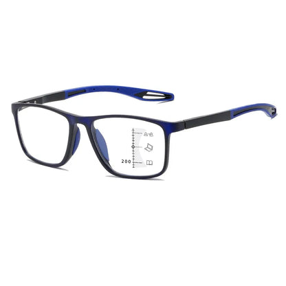 #9255 USOPTIGAZE SPORTS TR SQUARE FRAME ULTRA-LIGHT ANTI-BLUE LIGHT READING GLASSES