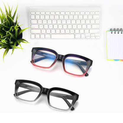 STYLISH SQUARE FRAME COMFORTABLE ANTI-BLUE LIGHT READING GLASSES