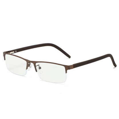 USOPTIGAZE MEN'S FASHIONABLE METAL LIGHTWEIGHT ANTI-BLUE LIGHT BUSINESS READING GLASSES