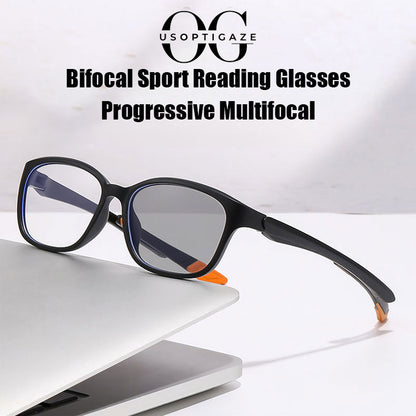 【USOPTIGAZE】SPORT FASHIONABLE LARGE SQUARE FRAME WITH DETACHABLE PHOTOCHROMIC MULTIFOCAL LENSES