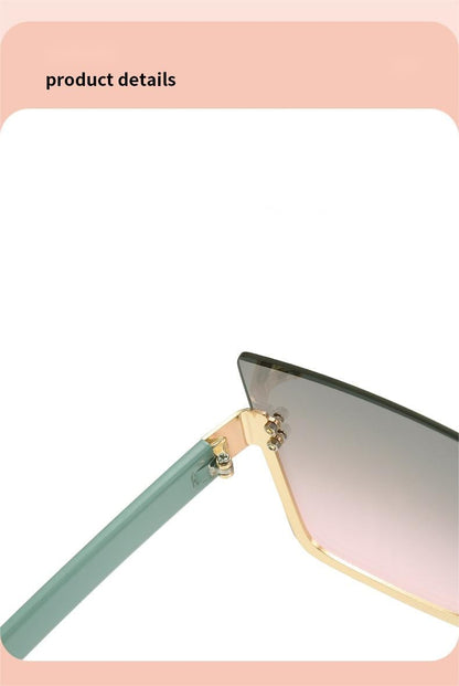 RIMLESS OVERSIZED FASHION SUNGLASSES