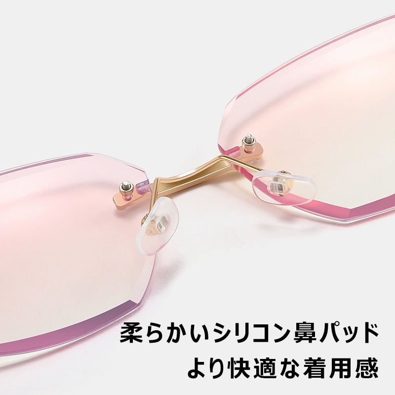 Eterlens 高級で華奢なリムレス老眼鏡