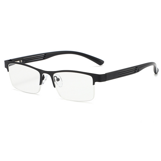 USOPTIGAZE FASHION HALF FRAME METAL FRAME PRESBYOPIA BUSINESS GLASSES