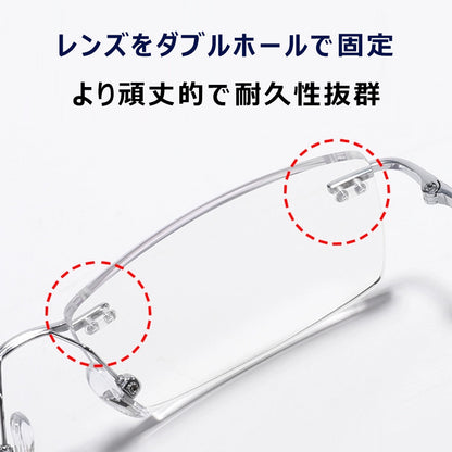 Eterlens 超軽量リムレスブルーライトカット老眼鏡