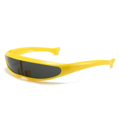 FUTURISTISCHE STYLIST-SONNENBRILLE FÜR HERREN AUS EINTEILIGEM PC MIT 100 % UV-SCHUTZ 