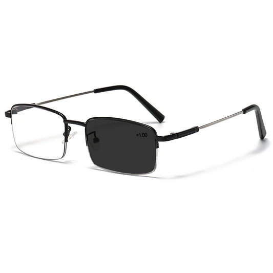 USOPTIGAZE Semi-Frame Titanio Ultra Ligero Cambio de Color Multifocal Para Presbicia