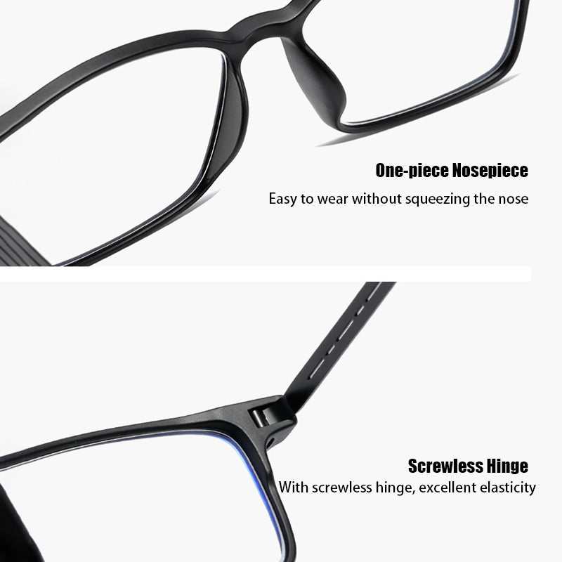 USOPTIGAZE Classic Frame Aluminum-Magnesium Lightweight Multifocal Color-Changing Alloy READING GLASSES