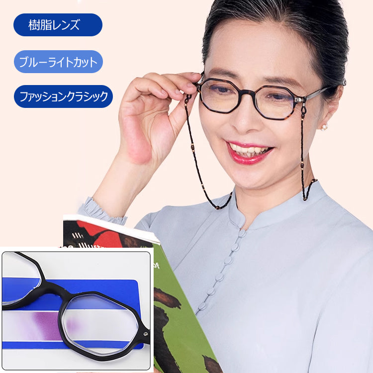 Eterlens 多焦点ブルーライトカット遠近両用老眼鏡