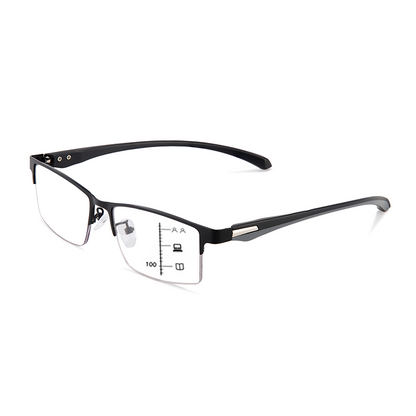 #5313 Usoptigaze Business OmniLens Titanium Multi-Focus Boardroom Reading Glasses