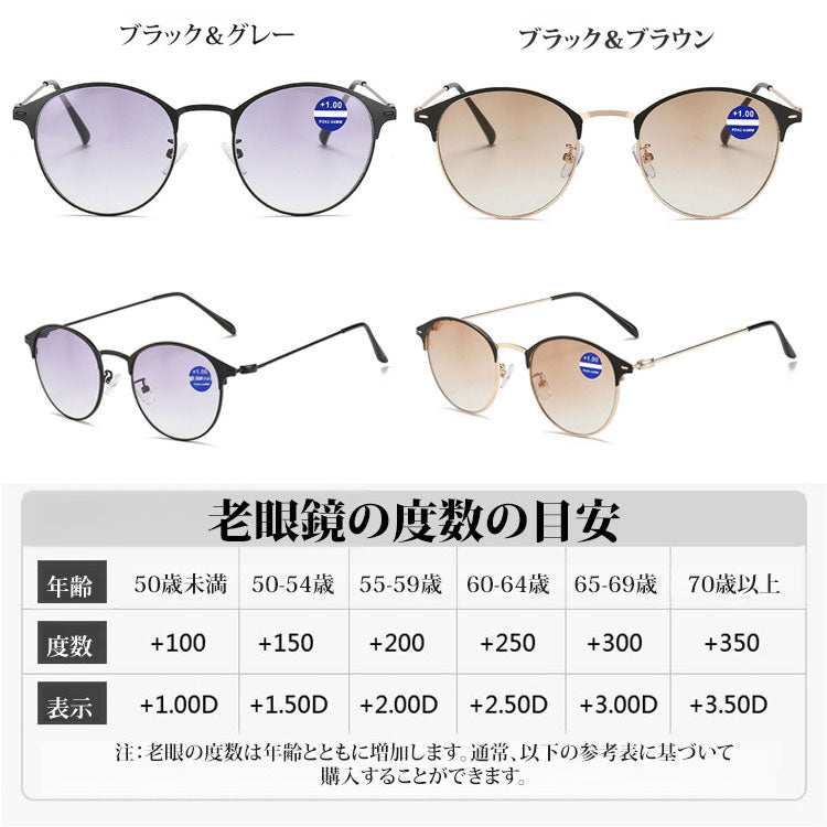 Eterlens 男女兼用の遠近両用ブルーライトカット老眼鏡