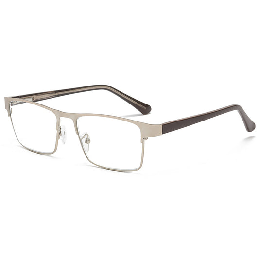 USOPTIGAZE MEN'S CLASSIC METAL FRAME ANTI-BLUE LIGHT BUSINESS READING GLASSES