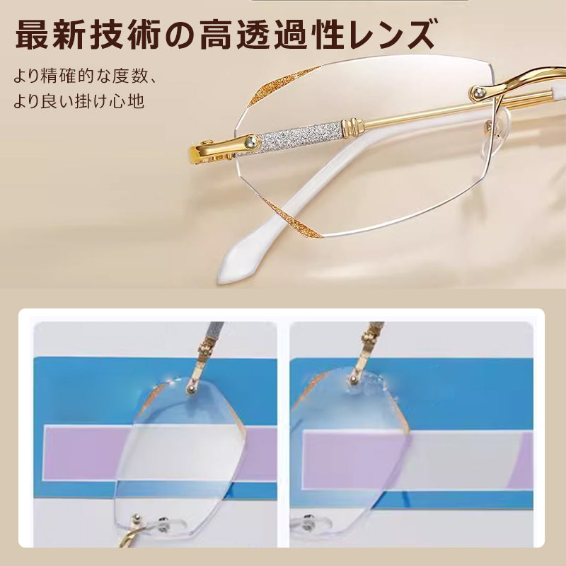 Eterlens リムレスブルーライトカット老眼鏡