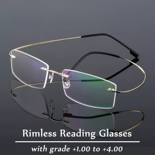 USOPTIGAZE FRAMELESS ANTI-BLUE LIGHT PORTABLE BUSINESS READING GLASSES