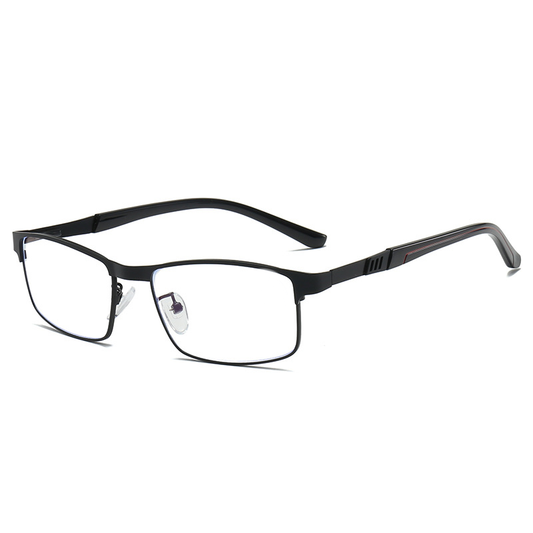 USOPTIGAZE MEN'S SIMPLE SQUARE FRAME ANTI-BLUE LIGHT BUSINESS READING GLASSES