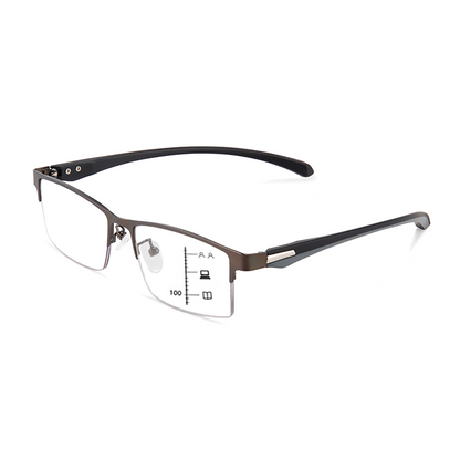 #5313 Usoptigaze Business OmniLens Titanium Multi-Focus Boardroom Reading Glasses