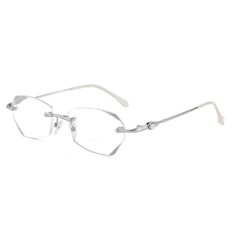 GAFAS PARA PRESBICIA, SIN MONTURA, CON CORTE DE DIAMANTE Y PLACA ELECTROPLASTICA, ANTI-LUZ AZUL