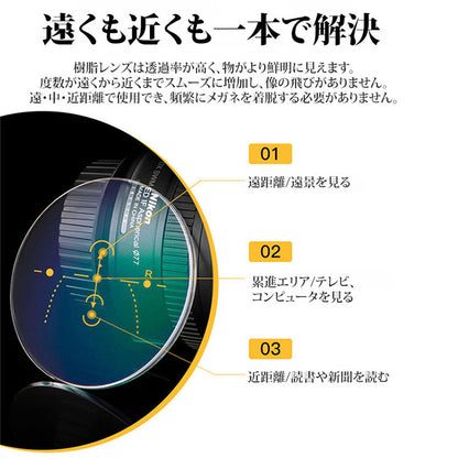 Eterlens 男女兼用の遠近両用ブルーライトカット老眼鏡