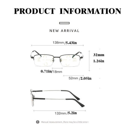 MULTI-FOKUS MEMORY TITANRAHMEN ANTI-BLAULICHT-BRILLE