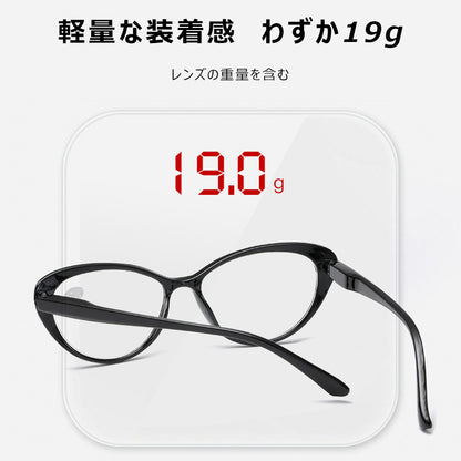 Eterlens ブルーライト対策キャットアイフレーム老眼鏡