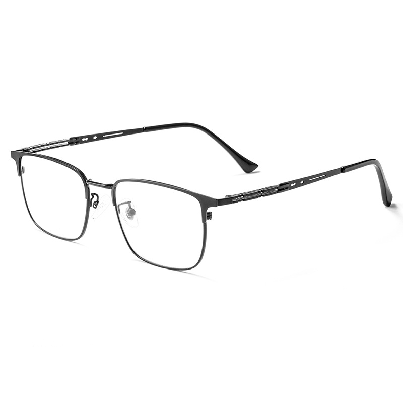 USOPTIGAZE BUSINESS CASUAL METAL BUSINESS HALF-FRAME ANTI-BLUE LIGHT READING GLASSES