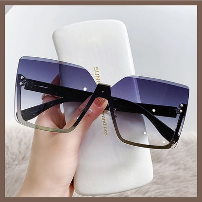 RIMLESS OVERSIZED FASHION SUNGLASSES