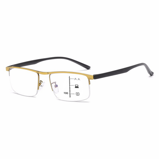 USOPTIGAZE ALLOY MULTIFOCAL ANTI-BLUE LIGHT BUSINESS READING GLASSES