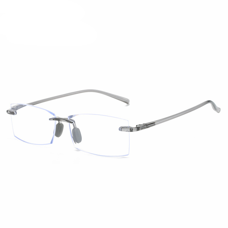 MODISCHE HD RAHMENLOSE QUADRATISCHE ANTI-BLAULICHT-LESEBRILLE