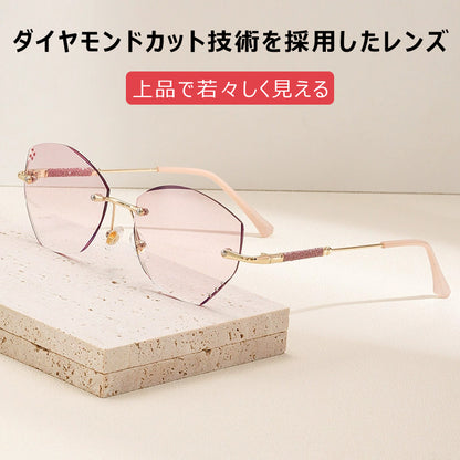 Eterlens 高級で華奢なリムレス老眼鏡