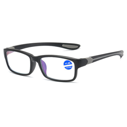 TWO-COLOR FRAME SPORTS ANTI-BLUE LIGHT READING GLASSES