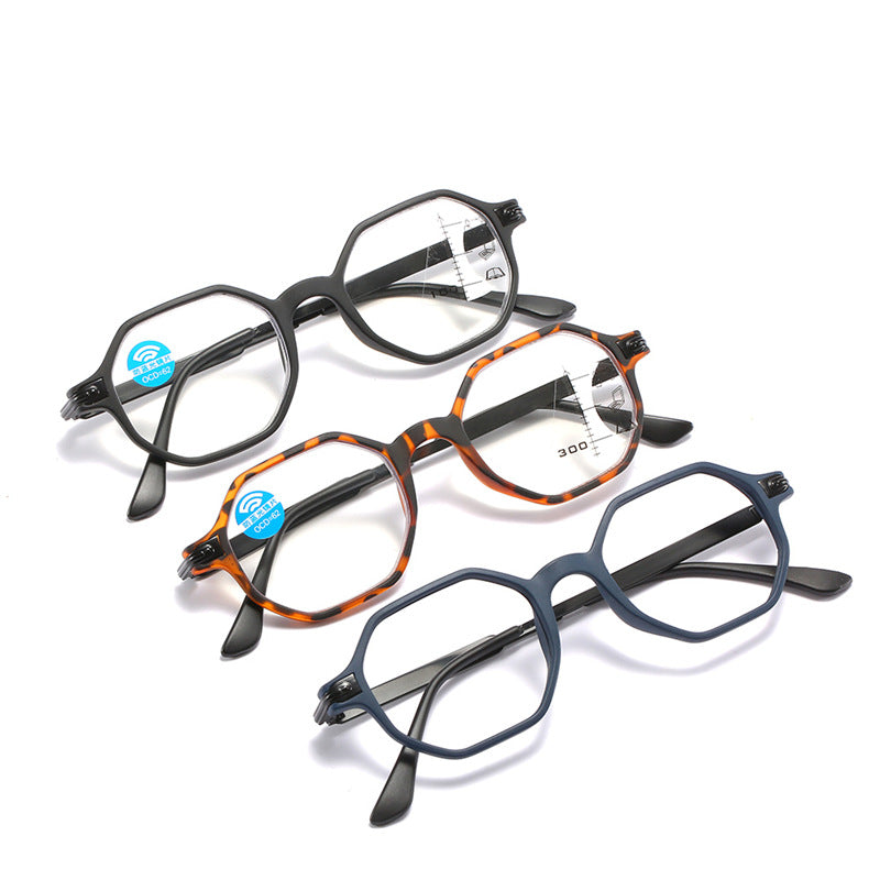 FASHIONABLE ZOOM MULTI-FOCUS ANTI-BLUE LIGHT READING GLASSES