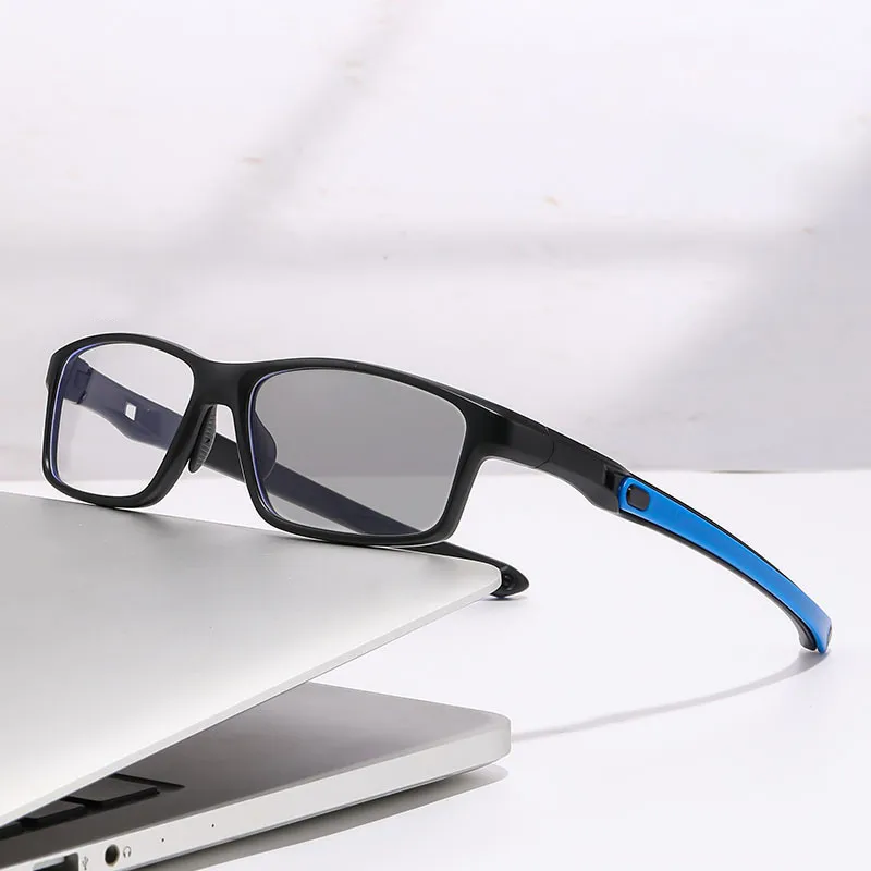 #5331 USOPTIGAZE MEN'S RETRO SQUARE FRAME SPORTS NON-SLIP CASUAL ANTI-BLUE LIGHT READING GLASSES