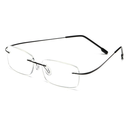 TITANIUM ANTI-BLUE LIGHT RIMLESS PRESBYOPIA GLASSES