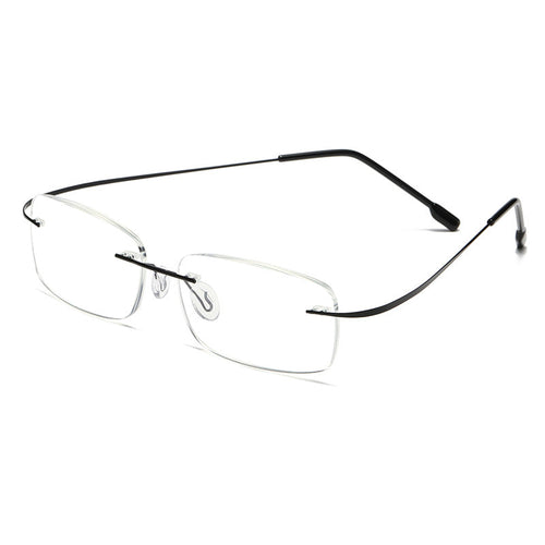 Randlose Presbyopie-Brille aus Titan mit Anti-Blaulicht