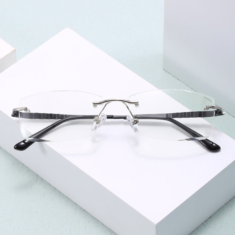 FASHIONABLE RIMLESS ULTRA-LIGHT ANTI-BLUE LIGHT READING GLASSES