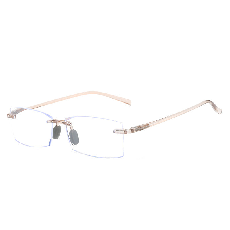 MODISCHE HD RAHMENLOSE QUADRATISCHE ANTI-BLAULICHT-LESEBRILLE