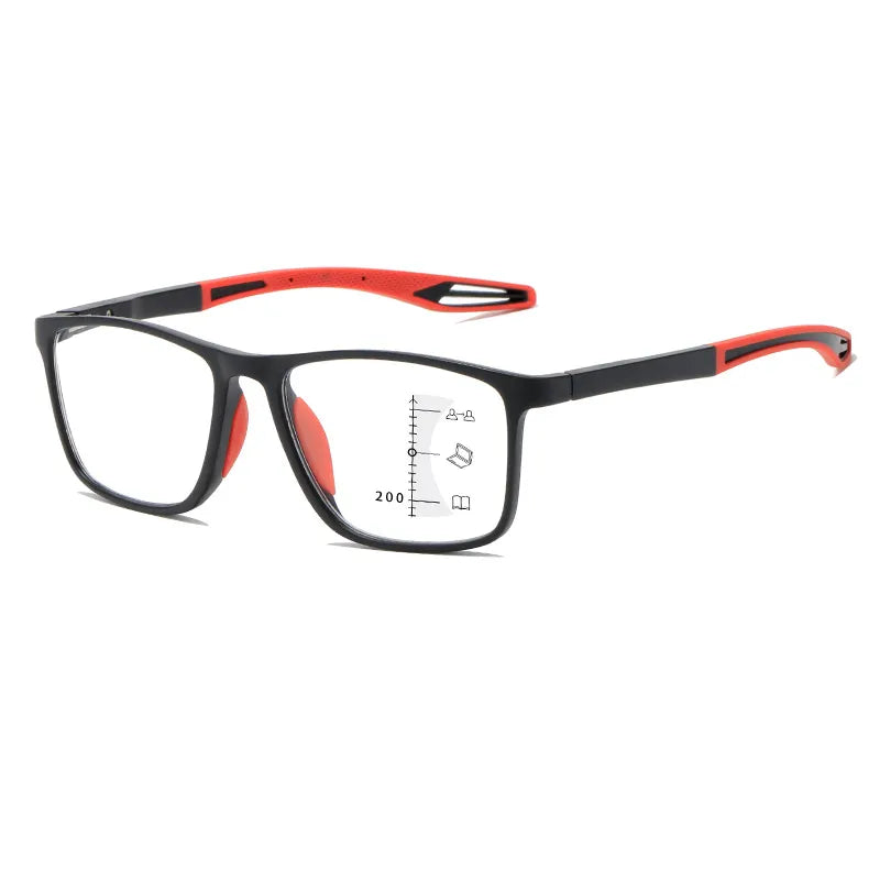 #9255 USOPTIGAZE SPORTS TR SQUARE FRAME ULTRA-LIGHT ANTI-BLUE LIGHT READING GLASSES