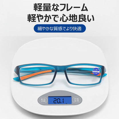 Usoptigaze スポーツタイプのブルーライトカット老眼鏡