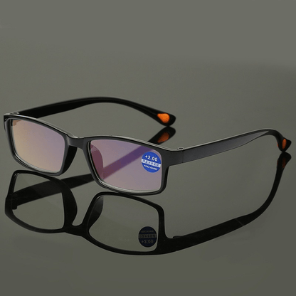 ANTI-BLAU-LESEBRILLE ULTRALEICHT QUADRATISCHE BRILLE