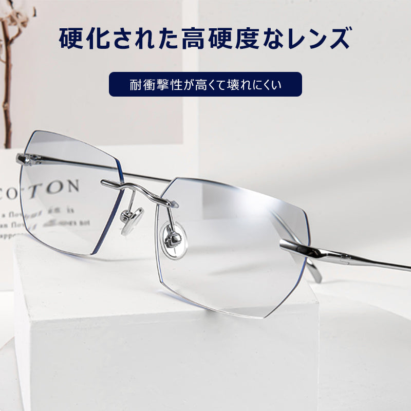 Eterlens 超軽量リムレスブルーライトカット老眼鏡